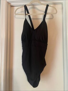 Lands' End Black One-Piece Swimsuit